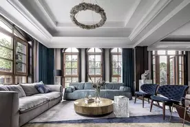 600㎡现代欧式，色彩鲜艳、图案活泼，满屋异域风情感图片