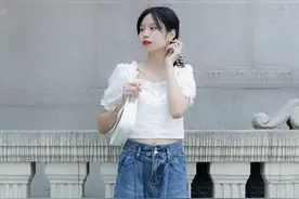 这才是阔腿裤的正确“打开方式”，搭配这4件上衣，显瘦气质图片