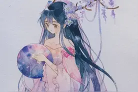 插画｜卡通漫画小姑娘，公主裙，还有一双梦想的翅膀，好羡慕图片