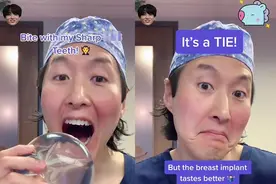 隆胸假体与丰臀假体哪个强，美医生蛮力验证，“卡戴珊堪比坦克”图片