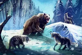 13岁女孩误闯“黑熊岭”，却被狼群包围，1人1狗2牛大战8只野狼图片