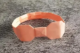 夏天，给自己折个清新好看的——蝴蝶结手环图片