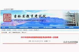 2023年吉林省普通高校招生考试体育类一分段表公布图片