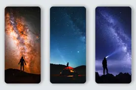 原图壁纸：仰望星空，满天繁星闪烁着光芒图片