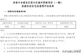 济南CBD西片区拆迁补偿标准确定图片