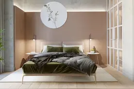 卧室丑？是你床头背景墙没装对吧图片