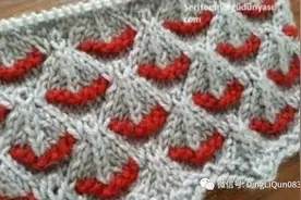 「针织作品」40个漂亮的双色毛衣针迹图案图片