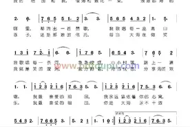 《我和我的祖国》简谱_张藜秦咏诚词曲_F调图片