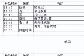 一个海淀小学生的晚间学习计划：从放学到睡前，我们这样安排图片