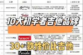 新手入门吉他怎么选？十大初学者吉他品牌推荐！【吉他选购指南】图片