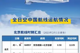 全日空将增加东京成田→北京首都单程航班图片