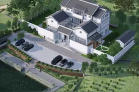 坐标广东河源客家现代简约中式四合院设计案例——新民居鲁工设计图片