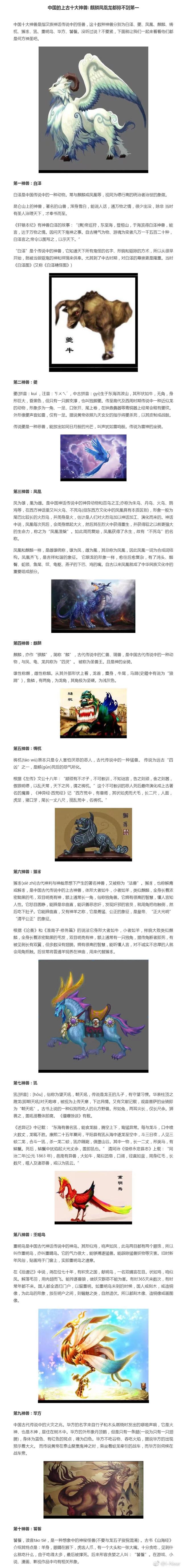 中国上古十大神兽