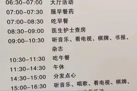 当网友看到精神病院的时间安排表，感叹这不就是向往的生活嘛~图片