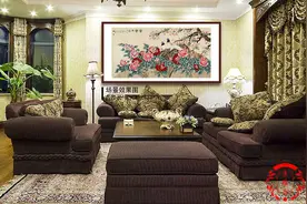 客厅沙发后面挂什么画好 这几款吉祥花鸟画更让你怦然心动图片