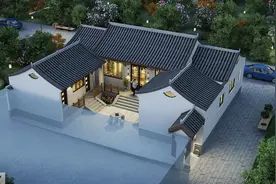 17×15米小院，农村建一栋这样的经典三合院，曾是多少人的梦想图片