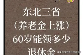东北三省（养老金上涨）60岁能领多少退休金图片