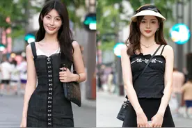 “杭州小姐姐”果然会穿，连鞋子也能搭得这么高级，回头率爆棚图片