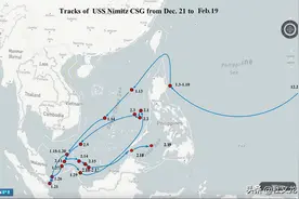 美航母在南海赖了一个月，航迹透露关键信息，想逃避中国海空夹击图片