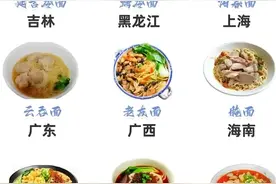 中国各省面条的代表图片