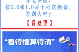 养老保险，按0.6和1.0两个档次缴费，差别大吗？图片