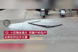 情侣吵架将窗户从10楼抛下，还扔过灭火器？图片