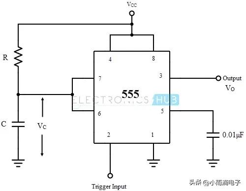 555定时器单稳态模式插图1 555定时器单稳态模式
