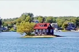 浙江安吉“孤岛别墅”，坚守30年的钉子户，如今面临被淹没的风险图片