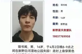 大象寻人｜南阳新野16岁男孩失联近48小时，手机在桥上被捡到，警方已立案图片