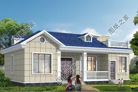 农村一层半自建房效果图，户型布局合理，选哪一款都很划算图片