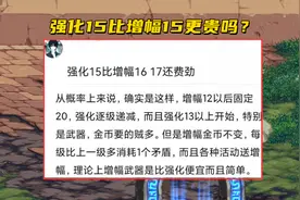 DNF：强化15vs增幅15，哪个操作更贵？商人给出了最终答案图片