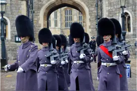 “将民众踩在脚下？”英女王卫兵当众撞倒儿童，引燃舆论图片