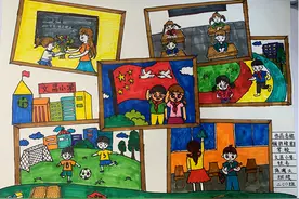 周口市文昌小学成功举办“我的小学生活”绘画展图片