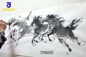 （视频）@太原人！8旬老人画2022匹骏马献礼冬奥：耗时6年，画卷重达百斤图片