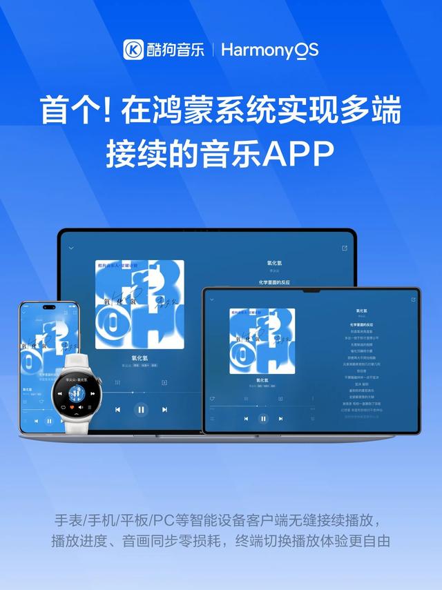 酷狗音乐成首个实现鸿蒙全场景无损接续音乐App