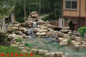 庭院景观鱼池假山制作，注重这五点会更好看图片