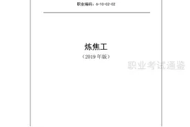 国家职业技能标准-炼焦工-2019年版图片