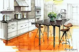 手绘室内一角图片