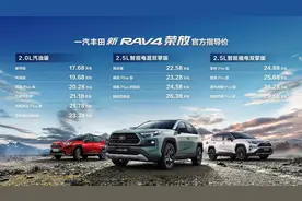 一汽丰田新RAV4荣放上市，售价17.68万元起图片