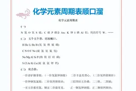 化学老教师整理：初高中元素周期表“顺口溜”，让化学不再难！图片