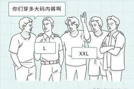 男生的内裤穿多大码，真的是根据“那里”的大小来确定的吗？图片