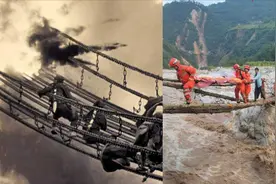 跨越87年的同框！这是今天的“飞夺泸定桥”图片