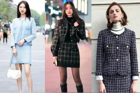 小香风外套搭配什么裤子、鞋子好看？图片