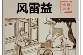 《易经》第42卦，风雷【益】，君子以见善则迁，有过则改。图片