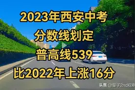 西安中考分数线发布，各校分数线预测第一季图片