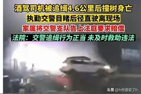 酒驾被交警强追4.6公里撞树身亡，交警掉头就走，法院：追缉合法图片