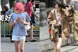 杨幂香港被偶遇！11岁小糯米身高1米6，杨幂叫着“宝宝”很温柔图片