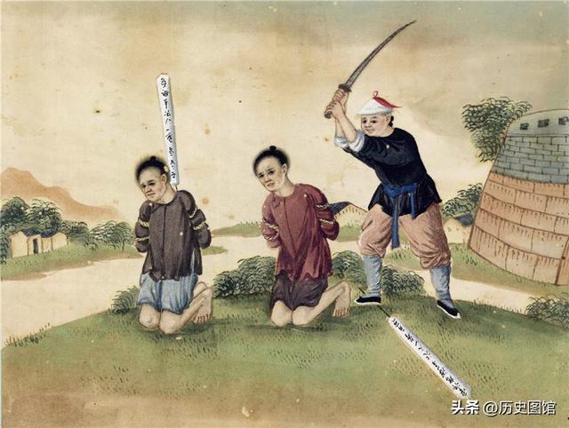 西班牙画家笔下的晚清酷刑，35幅彩图形象逼真，令人惊叹
