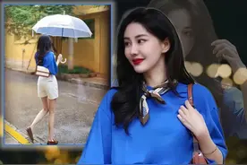 蓝色上衣搭配什么裤子或裙子，令人眼前一亮，有种“仙气”的感觉图片