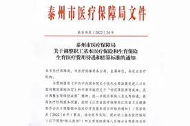 泰州市医保局印发通知！事关医疗费用待遇调整图片